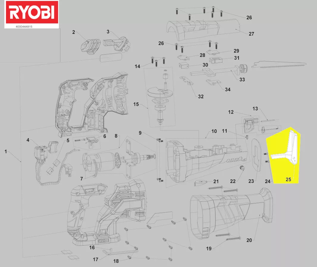 plaque de base réf. 5131033592 Ryobi